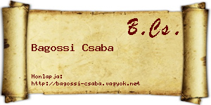 Bagossi Csaba névjegykártya